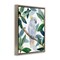 Stupell Industries Tropical Cockatoo & Greenery Framed Floater Canvas Wall Art